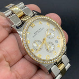 Buy Shop Marc Jacobs Henry Chronograph Silver Dial Two Tone Steel Strap Watch for Women - MBM3197 USA Online
