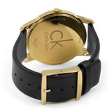 Buy Shop Calvin Klein City Silver Dial Black Leather Strap Watch For Men - K2G21520 USA Online