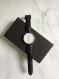 Buy Shop Daniel Wellington Classy Sheffield White Dial Black Leather Strap Watch For Women - DW00100080 USA Online