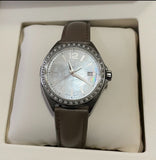 Buy Shop Tag Heuer Formula 1 Quartz Mother of Pearl Dial Brown Leather Strap Watch for Women - WBJ131A.FC8255 USA Online