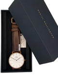Buy Shop Daniel Wellington Dapper Bristol White Dial Brown Leather Strap Watch For Men - DW00100086 USA Online