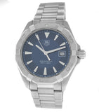 Buy Shop Tag Heuer Aquaracer Quartz Blue Dial Silver Steel Strap Watch for Men - WAY1112.BA0928 USA Online