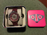 Buy Shop Fossil Vintage Muse Automatic Skeleton Maroon Dial Maroon Leather Strap Watch for Women - ME3137 USA Online