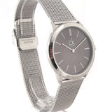 Buy Shop Calvin Klein Minimal Grey Dial Silver Mesh Bracelet Watch for Men - K3M22124 USA Online