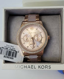 Buy Shop Michael Kors Tibby Chronograph Rose Gold Dial Two Tone Steel Strap Watch For Women - MK6828 USA Online