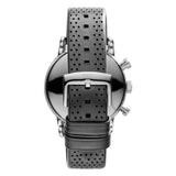 Buy Shop Emporio Armani Luigi Chronograph Quartz Grey Dial Grey Leather Strap Watch For Men - AR1735 USA Online