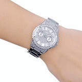 Buy Shop Guess Sassy Multifunction Quartz Silver Dial Silver Steel Strap Watch For Women - W0705L1 USA Online