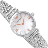 Buy Shop Emporio Armani Donna Mother of Pearl Dial Silver Steel Strap Watch For Women - AR11204 USA Online