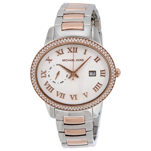Buy Shop Michael Kors Whitley Analog White Dial Two Tone Steel Strap Watch For Women - MK6228 USA Online