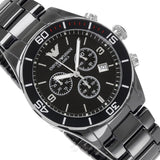 Buy Shop Emporio Armani Black Ceramic Chronograph Black Dial Watch For Men - AR1421 USA Online