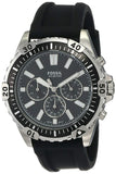 Buy Shop Fossil Garrett Chronograph Black Dial Black Rubber Strap Watch for Men - FS5624 USA Online