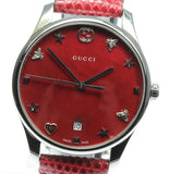 Buy Shop Gucci G-Timeless Cherry Red Mother of Pearl Dial 27mm Watch For Women - YA126584 USA Online