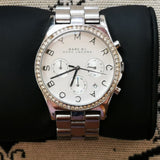 Buy Shop Marc Jacobs Henry Chronograph Silver Dial Silver Steel Strap Watch for Women - MBM3104 USA Online