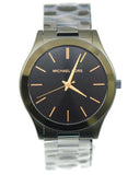 Buy Shop Michael Kors Slim Runway Quartz Black Dial Green Steel Strap Watch For Men - MK8715 USA Online