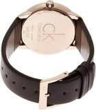 Buy Shop Calvin Klein Minimal White Dial Brown Leather Strap Watch for Women - K3M226G6 USA Online