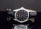 Emporio Armani Valente Black Dial Black Leather Strap Watch For Men - AR0643