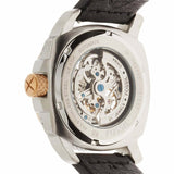 Buy Shop Fossil Modern Machine Automatic Skeleton Dial Black Leather Strap Watch for Men - ME3082 USA Online