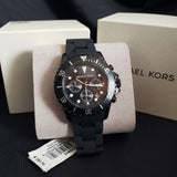 Buy Shop Michael Kors Everest Chronograph Black Dial Black Silicone Strap Watch For Men - MK8980 USA Online
