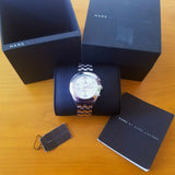 Buy Shop Marc Jacobs Peeker Chronograph Silver Dial Silver Steel Strap Watch for Women - MBM3371 USA Online