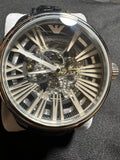 Buy Shop Emporio Armani Meccanico Automatic Black Dial Leather Strap Watch For Men - AR4629 USA Online