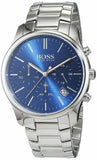 Buy Shop Hugo Boss Commander Blue Dial Silver Steel Strap Watch for Men - 1513434 USA Online