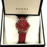 Buy Shop Gucci G-Timeless Cherry Red Mother of Pearl Dial 27mm Watch For Women - YA126584 USA Online