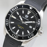 Buy Shop Tag Heuer Aquaracer Quartz Black Dial Black Rubber Strap Watch for Men - WAY101A.FT6141 USA Online
