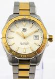 Buy Shop Tag Heuer Aquaracer Quartz White Dial Two Tone Steel Strap Watch for Men - WAY1120.BB0930 USA Online