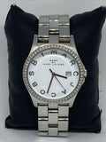 Buy Shop Marc Jacobs Henry Diamonds White Dial Silver Steel Strap Watch for Women - MBM3044 USA Online
