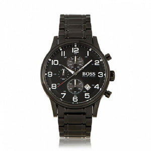 Buy Shop Hugo Boss Chronograph Black Dial Black Steel Strap Watch for Men - 1513180 USA Online