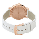 Buy Shop Marc Jacobs Baker White Dial White Leather Strap Watch for Women - MBM1283 USA Online