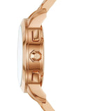 Buy Shop Tory Burch Classic Chronograph White Dial Rose Gold Steel Strap Watch for Women - TBW1033 USA Online