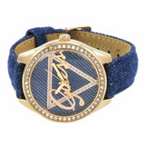 Guess Little Flirt Quartz Blue Dial Blue Leather Strap Watch For Women - W0456L6