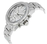 Buy Shop Michael Kors Wren Chronograph Crystals Silver Dial Silver Steel Strap Watch For Women - MK6317 USA Online