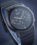 Buy Shop Hugo Boss Modern Black Dial Black Rubber Strap Watch for Men - 1512639 USA Online