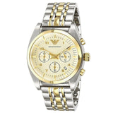 Buy Shop Emporio Armani Classic Chronograph White Dial Two Tone Steel Strap Watch For Men - AR0396 USA Online