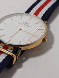 Buy Shop Daniel Wellington Classic Canterbury White Dial Two Tone NATO Strap Watch For Women - DW00100030 USA Online
