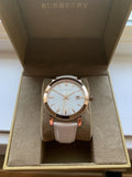 Buy Shop Burberry The City White Dial White Leather Strap Watch for Women - BU9012 USA Online
