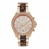 Michael Kors Wren Diamonds Rose Gold Dial Two Tone Steel Strap Watch for Women - MK6159