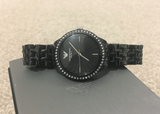 Buy Shop Emporio Armani Crystal Ceramica Black Dial Black Steel Strap Watch For Women - AR1478 USA Online
