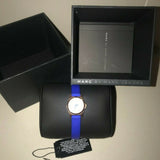 Buy Shop Marc Jacobs Henry White Dial Blue Leather Strap Watch for Women - MBM1238 USA Online