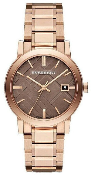 Buy Shop Burberry The City Light Brown Dial Rose Gold Steel Strap Watch for Women - BU9005 USA Online