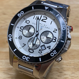 Buy Shop Marc Jacobs Rock Chronograph White Dial Silver Steel Strap Watch for Men - MBM5027 USA Online