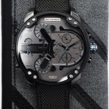 Diesel Mr Daddy 2.0 Chronograph Grey Dial Black Nylon Strap Watch For Men - DZ7420