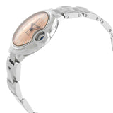 Buy Shop Cartier Ballon Bleu de Cartier Pink Dial Silver Steel Strap Watch for Women - WSBB0046 USA Online