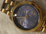 Buy Shop Michael Kors Runway Stop Hunger Quartz Blue Dial Rose Gold Steel Strap Watch For Men - MK8358 USA Online