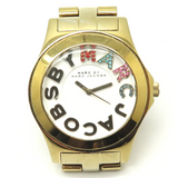Buy Shop Marc Jacobs Rivera White Dial Gold Steel Strap Watch for Women - MBM3137 USA Online