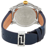 Buy Shop Versace Viamond Quartz White Dial Blue Leather Strap Watch For Men - VEPO00120 USA Online
