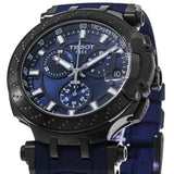 Tissot T Race Chronograph Blue Dial Blue Silicone Strap Watch For Men - T115.417.37.041.00