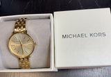 Buy Shop Michael Kors Pyper Quartz Gold Dial Gold Steel Strap Watch For Women - MK3898 USA Online